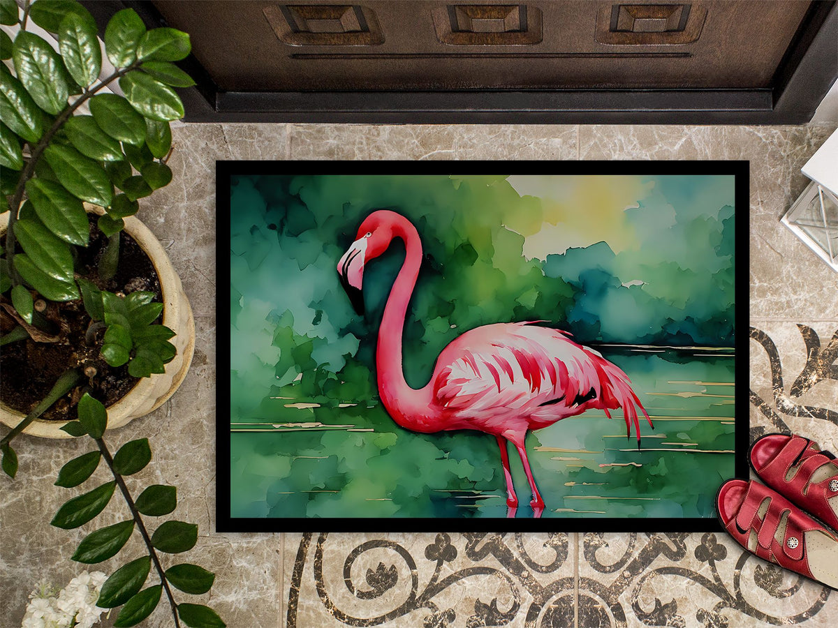 Flamingo Artwork Indoor-Outdoor Doormat