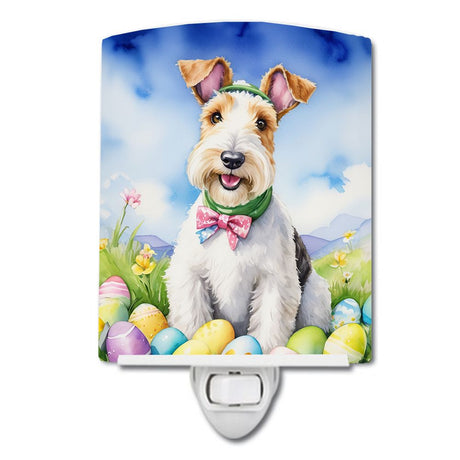 Fox Terrier Easter Egg Hunt Decorative Night Light