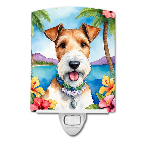 Decorative Ceramic Night Light with Vibrant Artwork