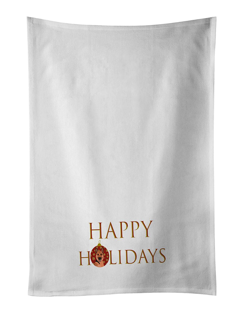 German Shepherd Happy Holidays Towel Set