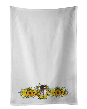 German Shorthaired Pointer Sunflower Kitchen Towels