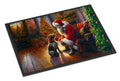 German Wirehaired Pointer and Santa Christmas Doormat
