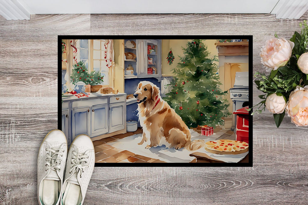 Golden Retriever Christmas Cookies Entryway Doormat