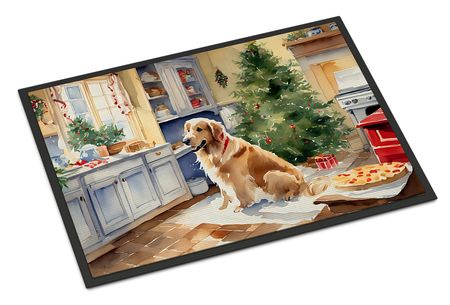 Golden Retriever Christmas Cookies Entryway Doormat