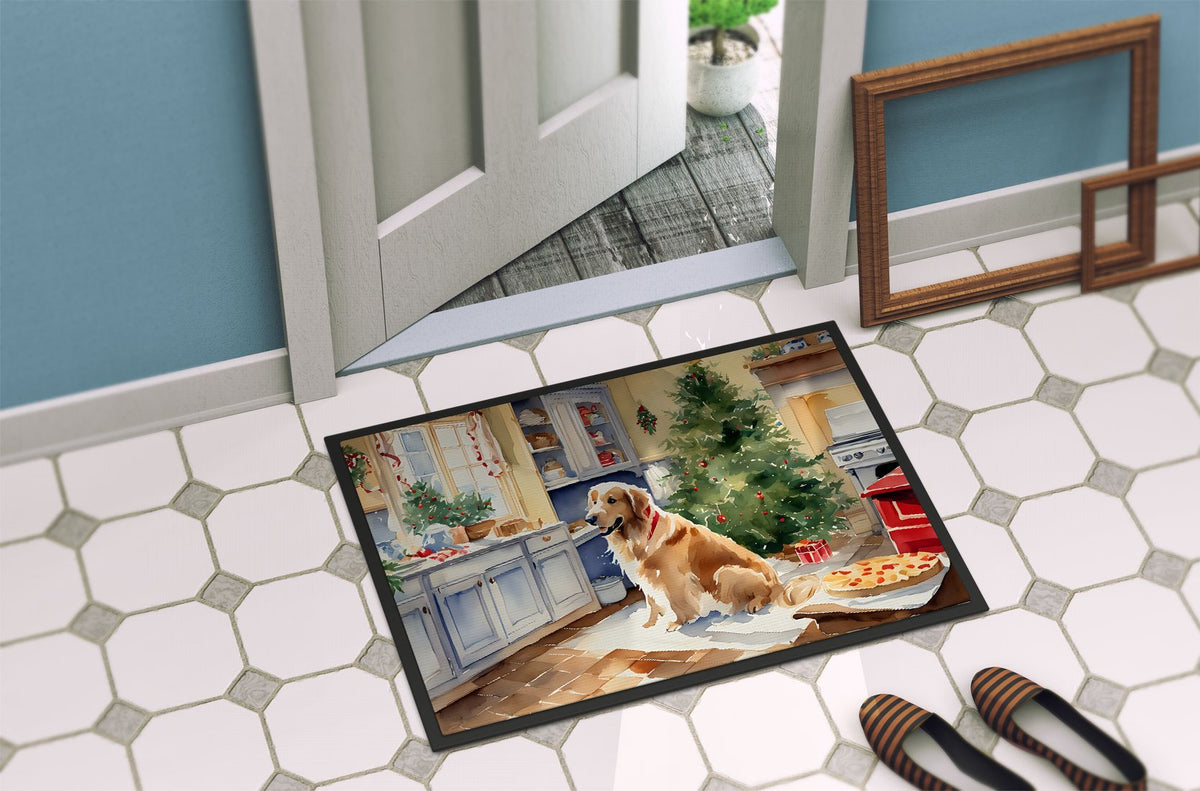 Golden Retriever Christmas Cookies Entryway Doormat