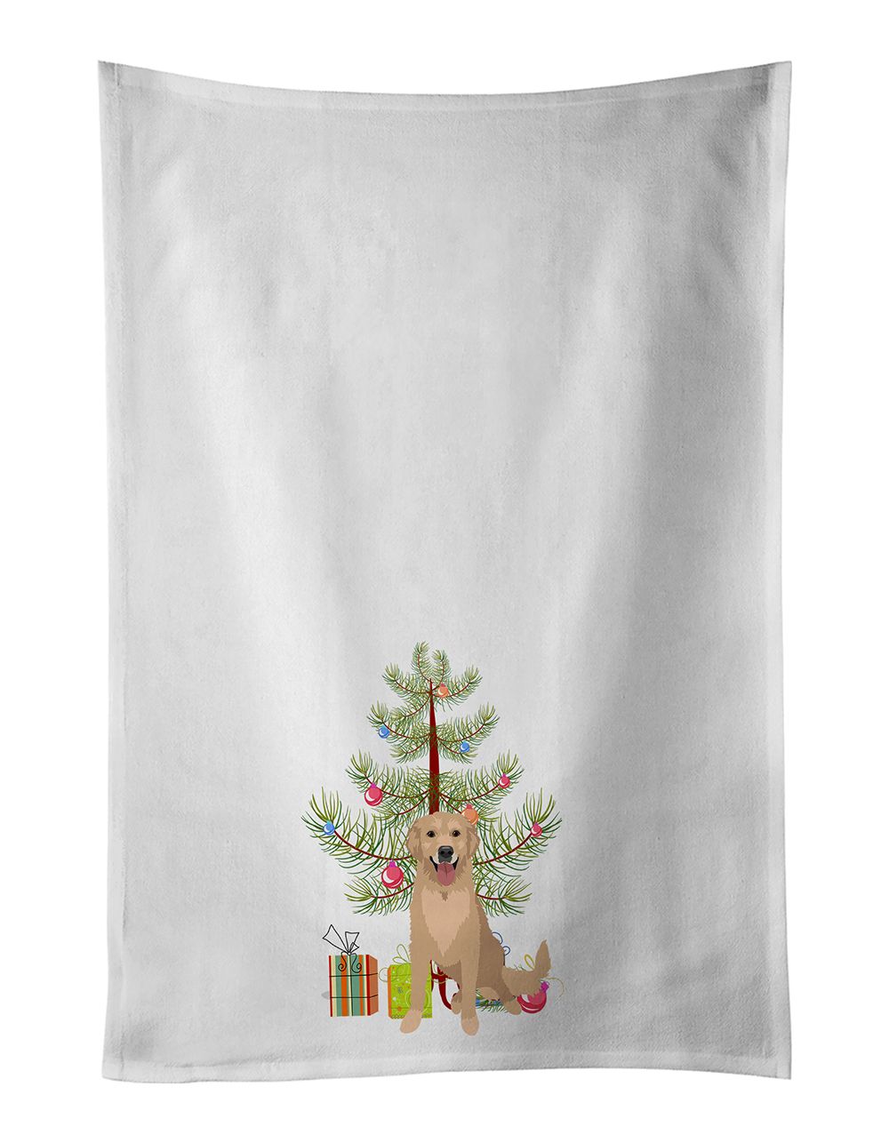 Golden Retriever Christmas Tree Kitchen Towel Set