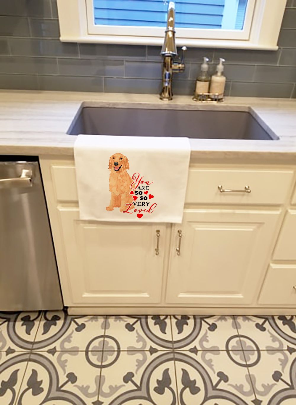 Golden Retriever So Loved Kitchen Towel Set