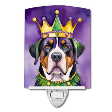 Greater Swiss Mountain Dog Mardi Gras Night Light