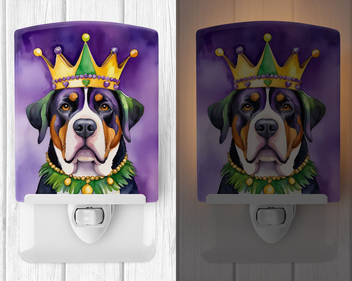 Greater Swiss Mountain Dog Mardi Gras Night Light