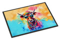 Hippie Animal Cow Artwork Doormat