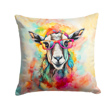 NEW Hippie Animal Goat Throw Pillow Machine Washable, Indoor Outdoor Decorative Pillow for