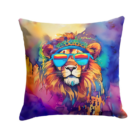 Hippie Animal Lion Indoor-Outdoor Throw Pillow