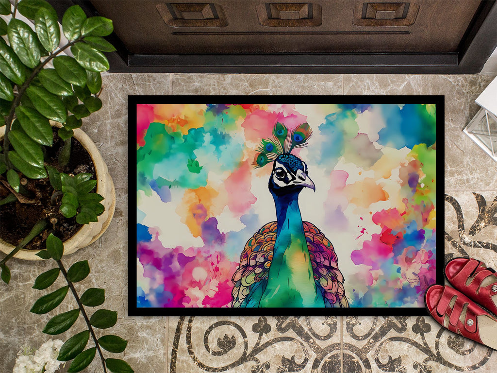 Hippie Peacock Indoor-Outdoor Artwork Doormat