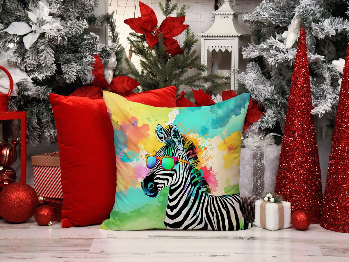 Hippie Zebra Artwork Decorative Throw Pillow