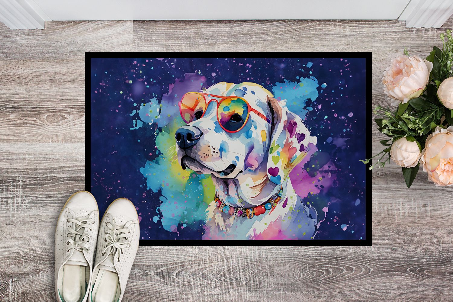 Hippie Dawg Indoor-Outdoor Artwork Doormat