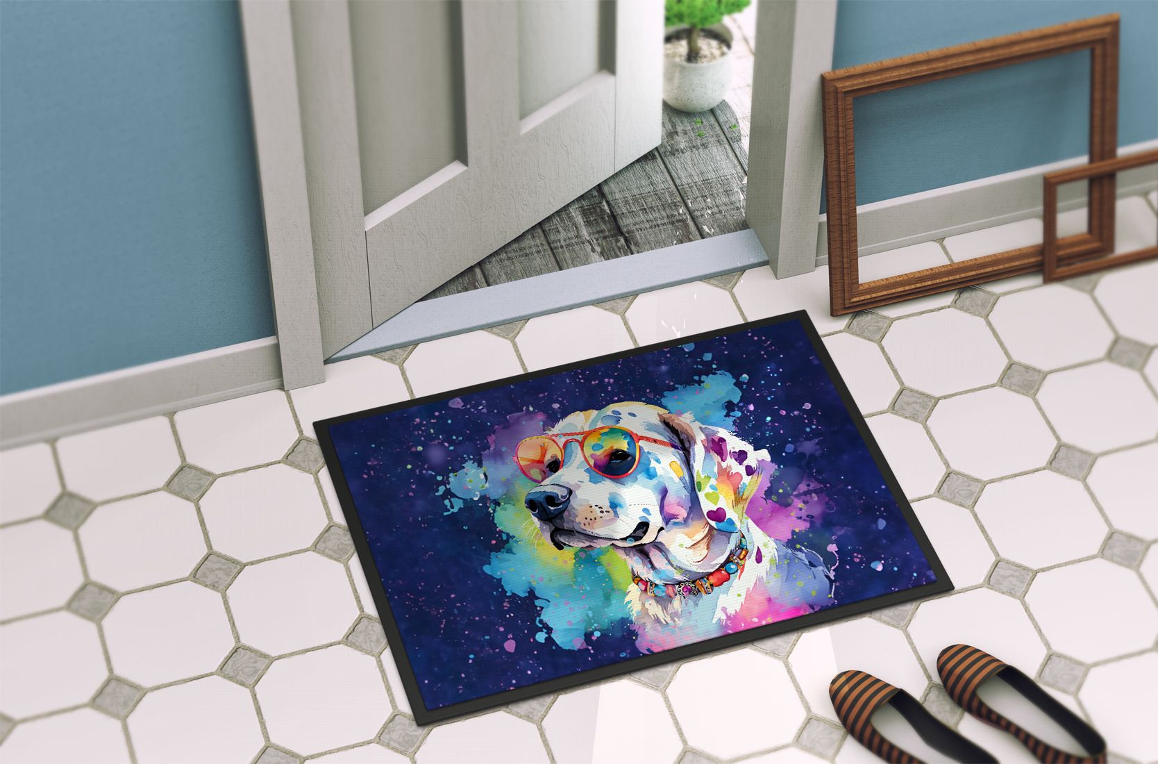 Hippie Dawg Indoor-Outdoor Artwork Doormat