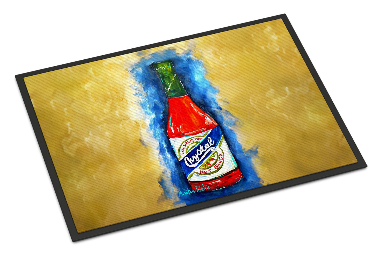 Hot Sauce Crystal Blue Doormat - Non-Slip Indoor/Outdoor Entry Mat