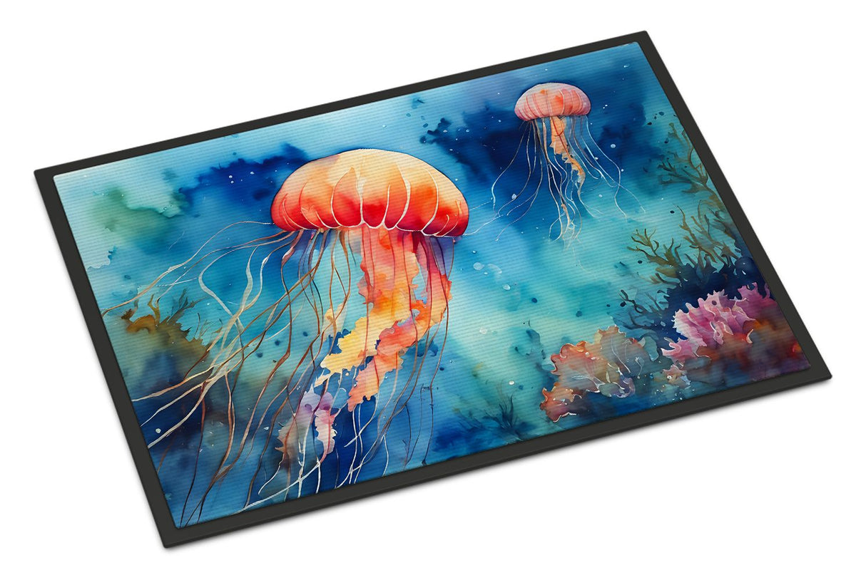 Jellyfish Artwork Indoor Outdoor Doormat