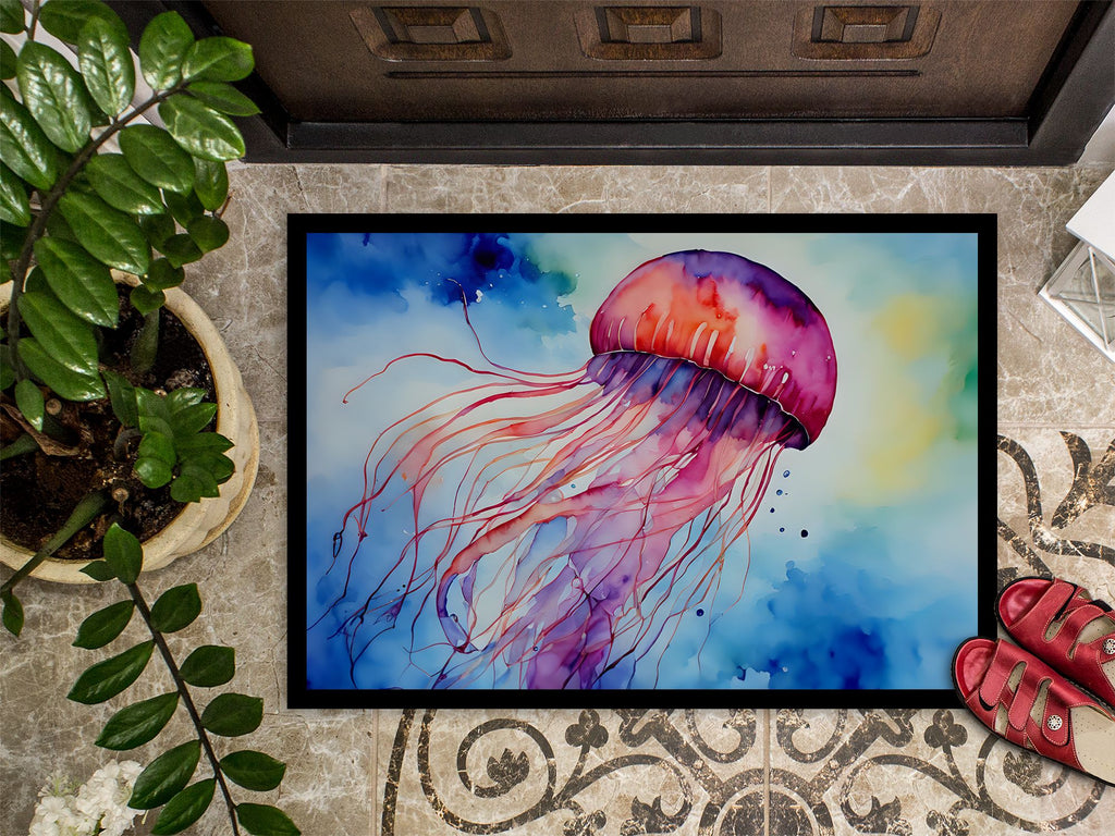 Jellyfish Artwork Doormat with Ocean-Inspired Style