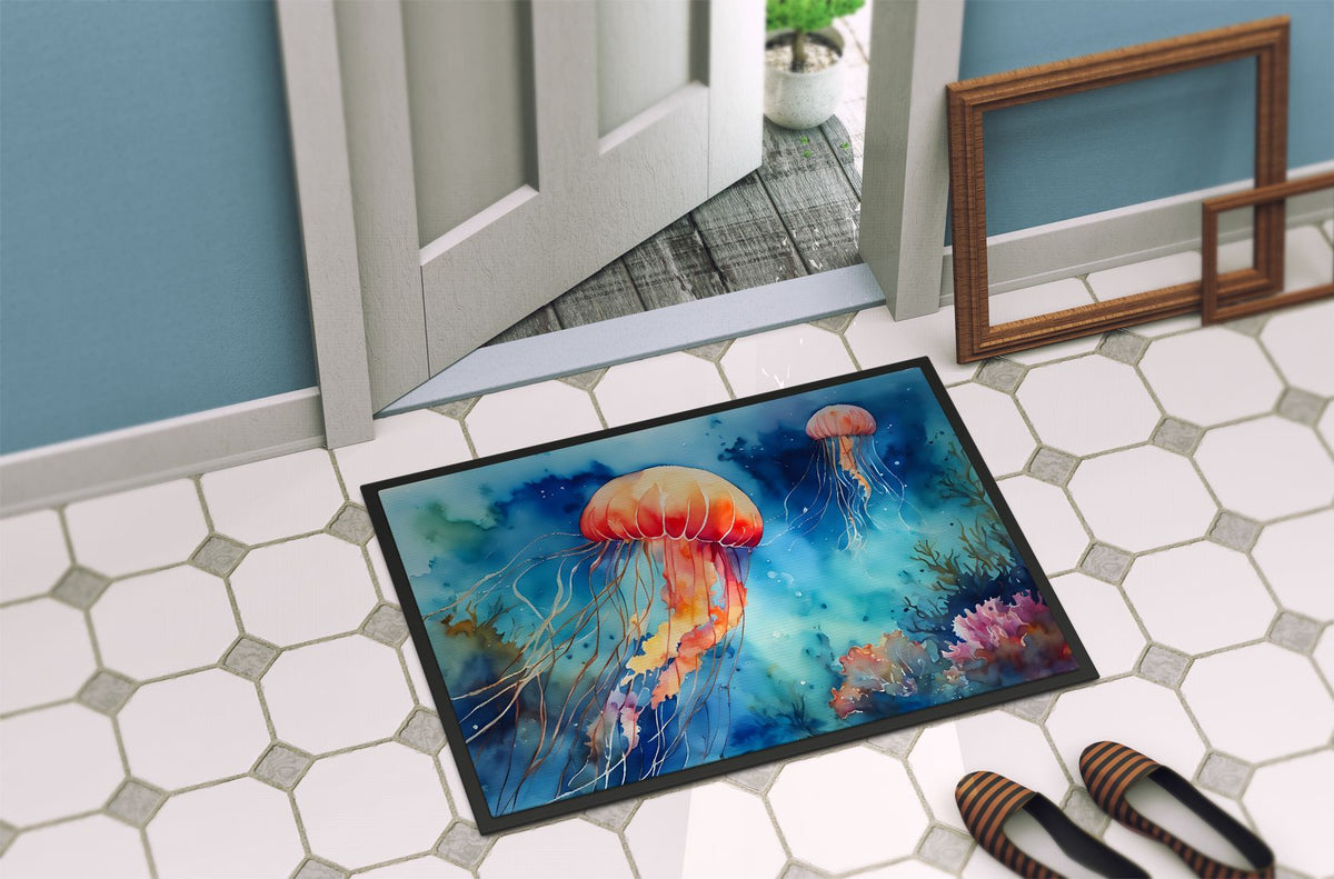 Jellyfish Artwork Indoor Outdoor Doormat