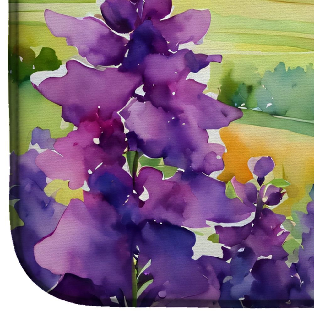 New Jersey Violet Watercolor Dish Drying Mat