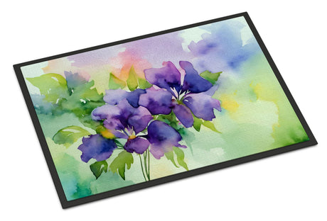 New Jersey Violet Watercolor Entryway Doormat