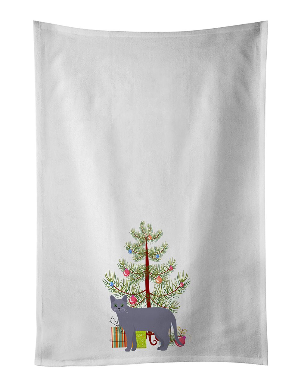 Korat Cat Merry Christmas Tree Kitchen Towel Set