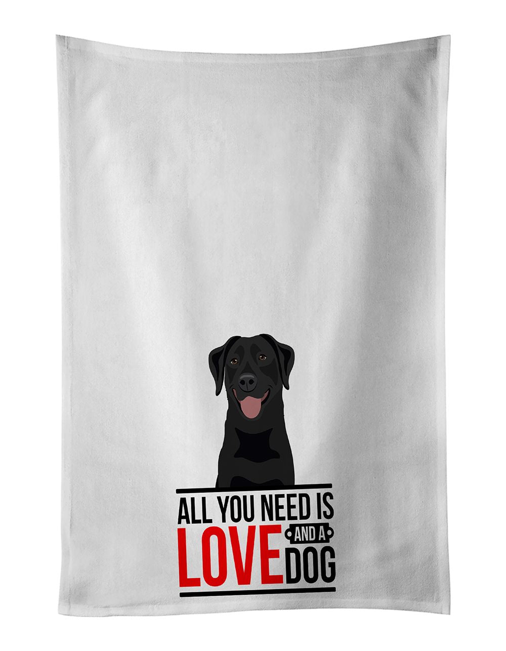 Black Labrador Retriever Kitchen Towel Set