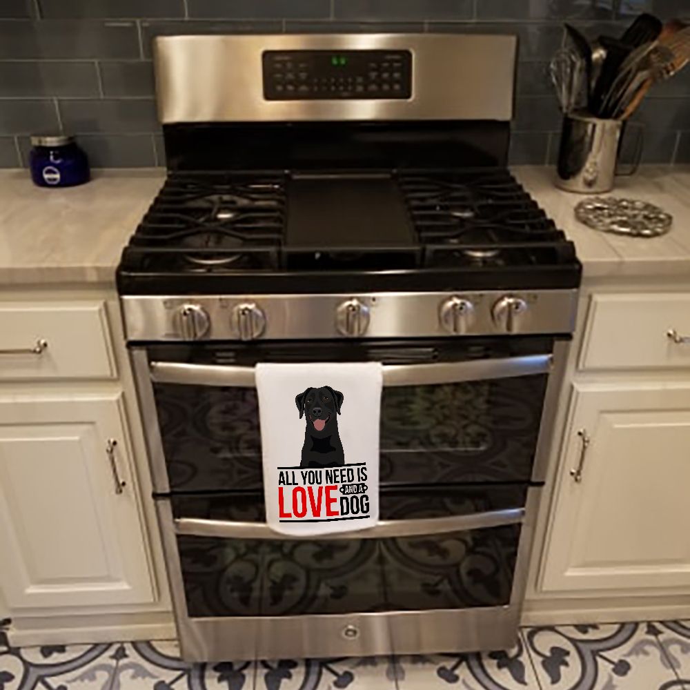 Black Labrador Retriever Kitchen Towel Set