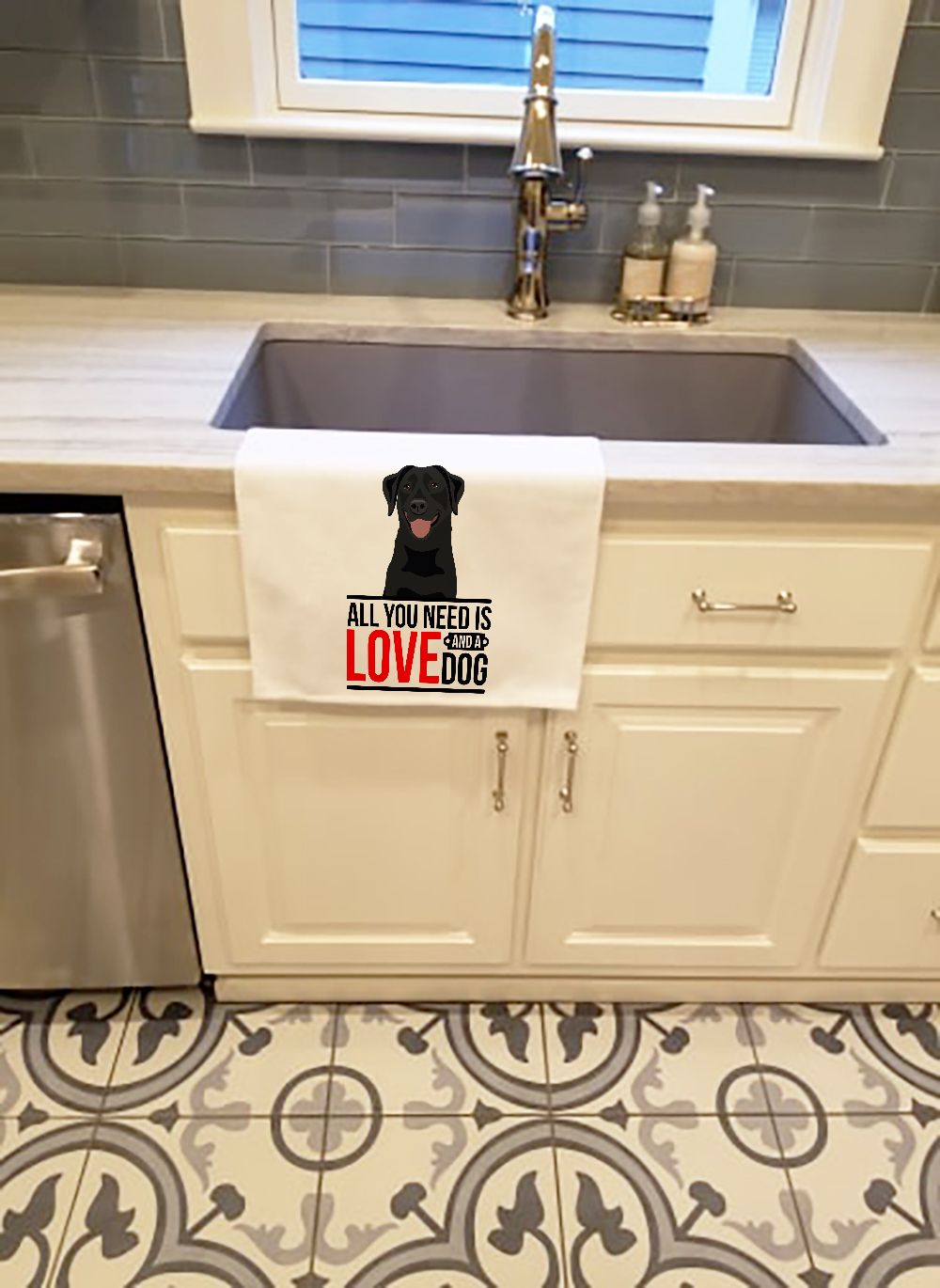 Black Labrador Retriever Kitchen Towel Set