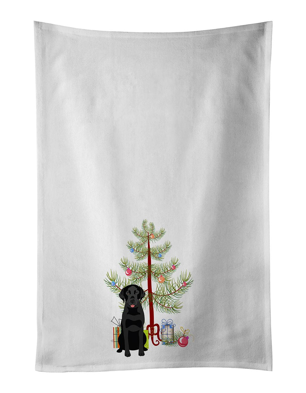 Black Labrador Christmas Kitchen Towels