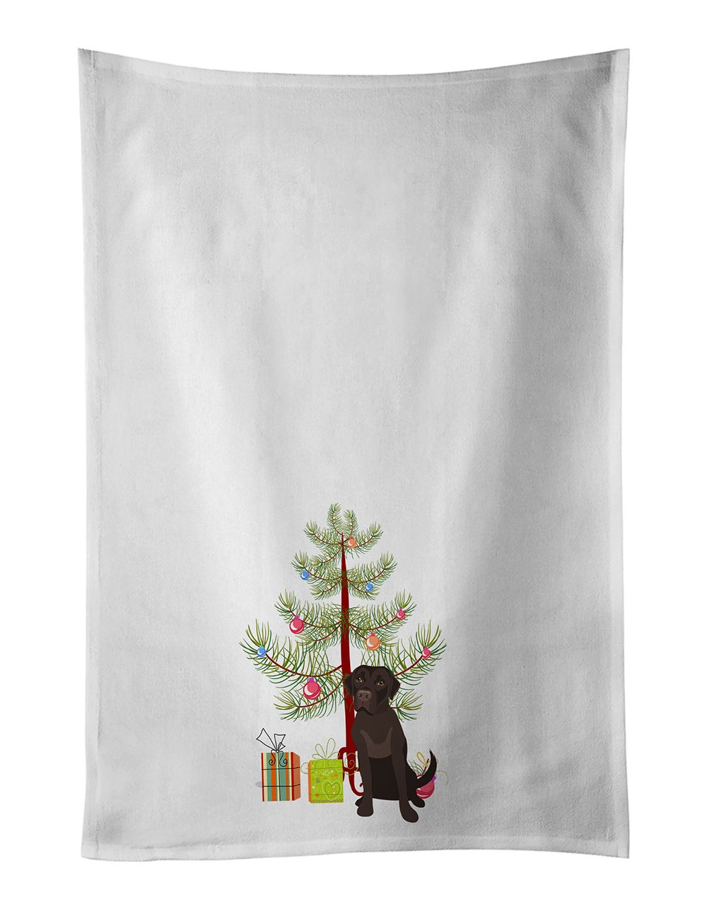 Chocolate Labrador Christmas Kitchen Towel Set