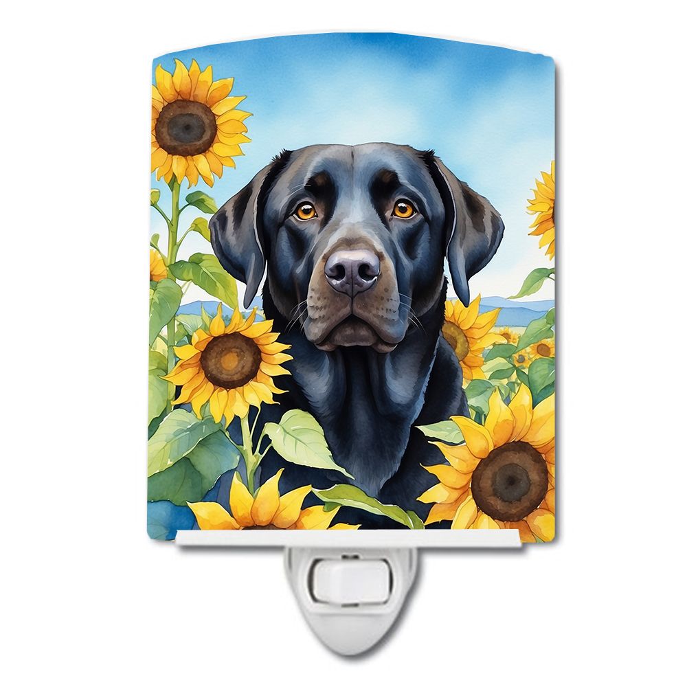 Labrador Retriever in Sunflowers Decorative Night Light