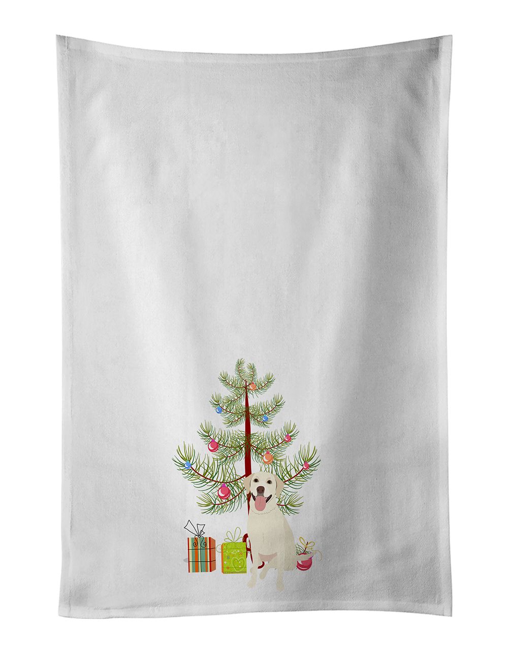 Yellow Labrador Retriever Christmas Kitchen Towels