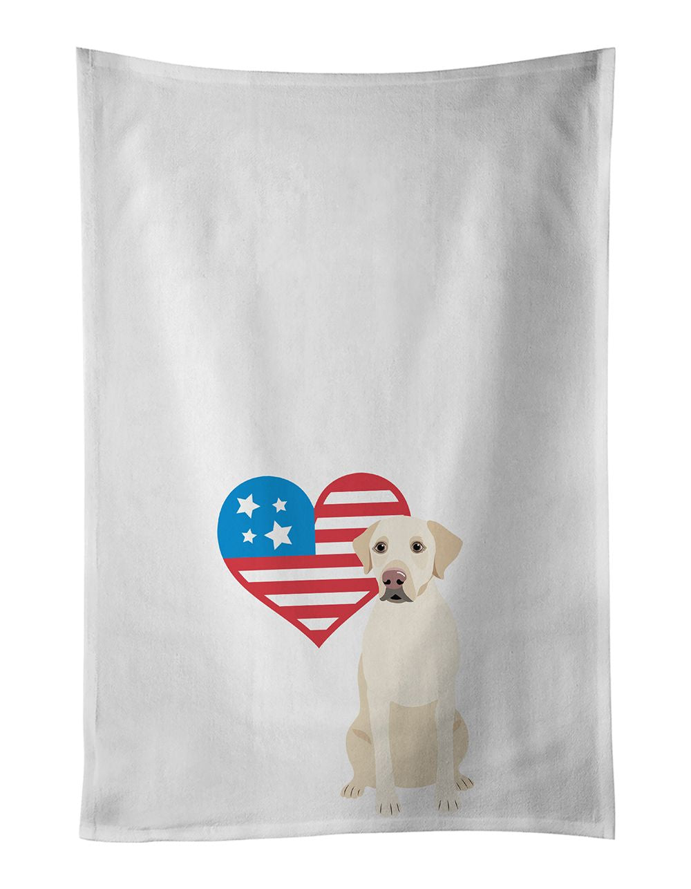 Patriotic Yellow Labrador Retriever Kitchen Towels