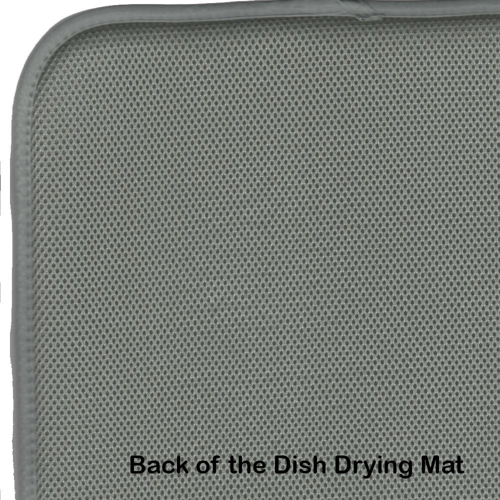 Longhaired Chihuahua St. Patrick's Day Dish Drying Mat