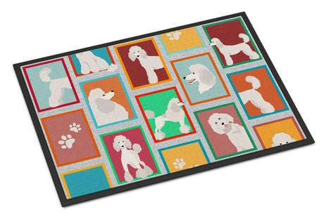 White Standard Poodle Indoor-Outdoor Doormat