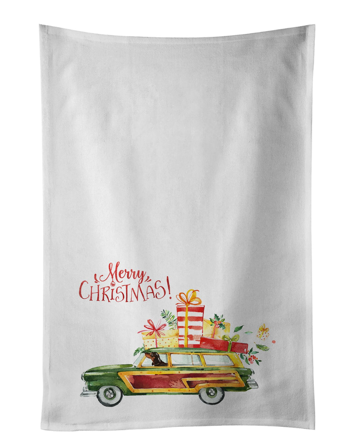 Merry Christmas Dachshund Kitchen Towel Set