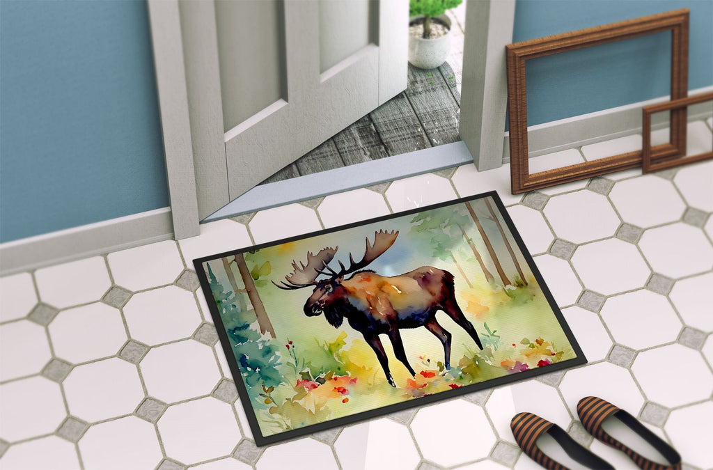 Moose Artwork Doormat for Indoor and Outdoor Entryways