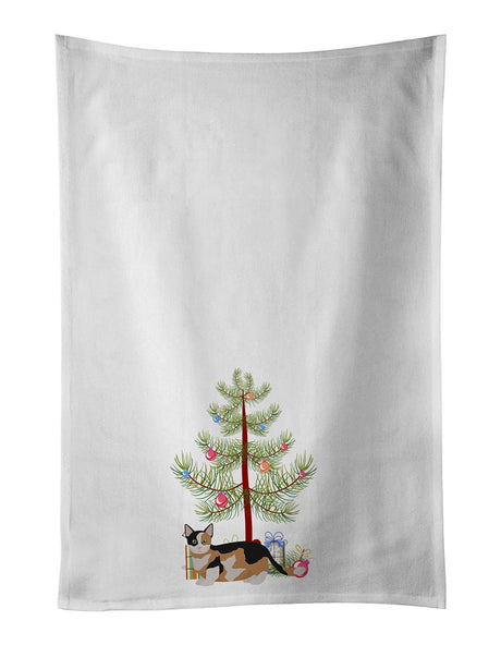 Munchkin Cat Merry Christmas Tree Kitchen Towels