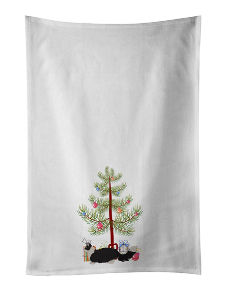 Decorative White Kitchen Towel Set with Full-Color Artwork