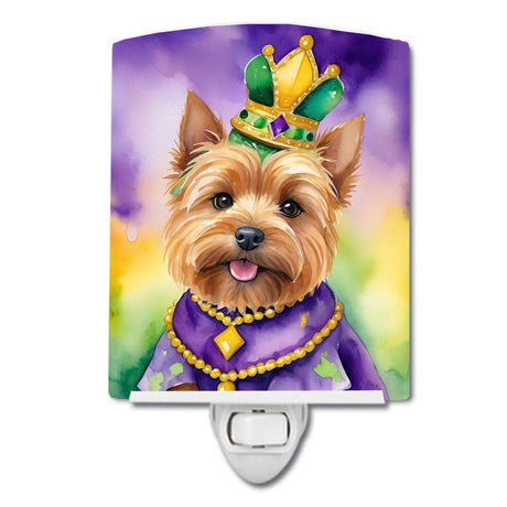 Norwich Terrier King of Mardi Gras Night Light