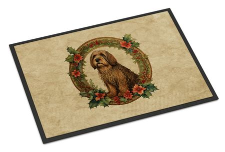Otterhound Christmas Flowers Indoor-Outdoor Doormat