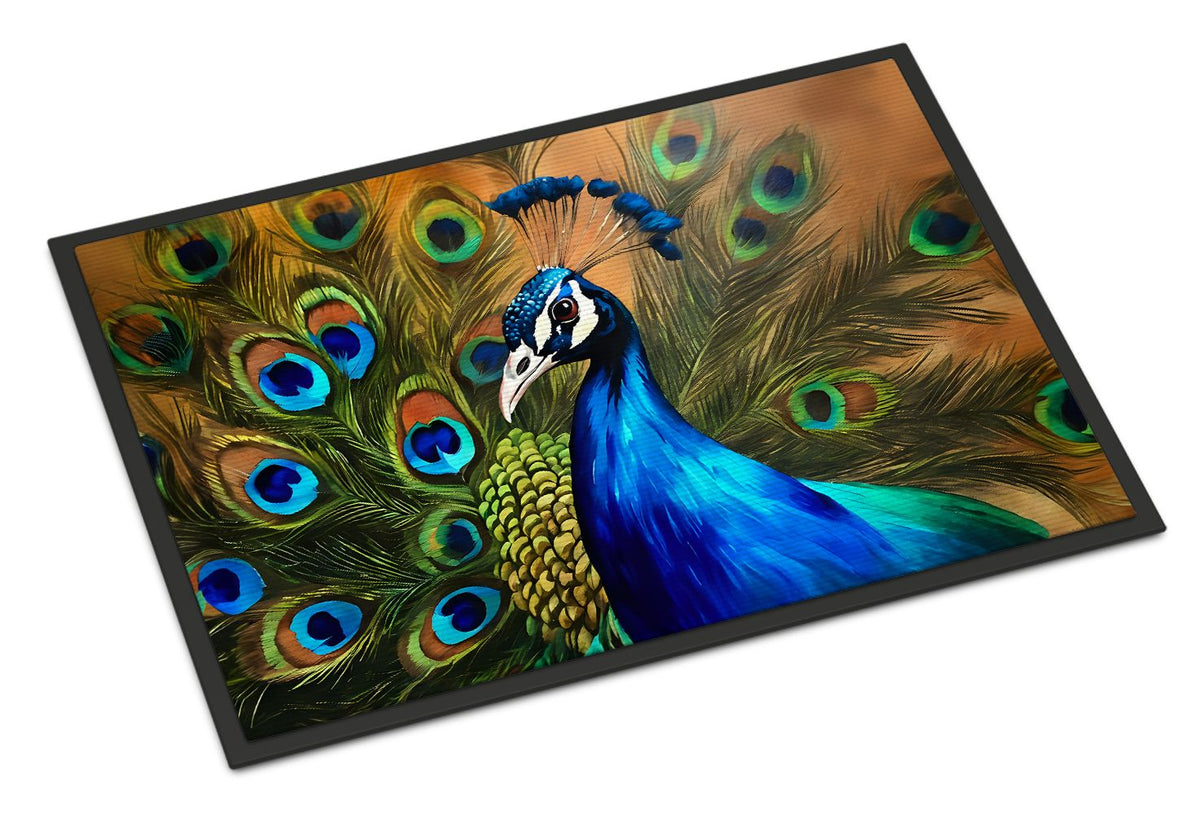 Peacock Artwork Indoor Outdoor Doormat