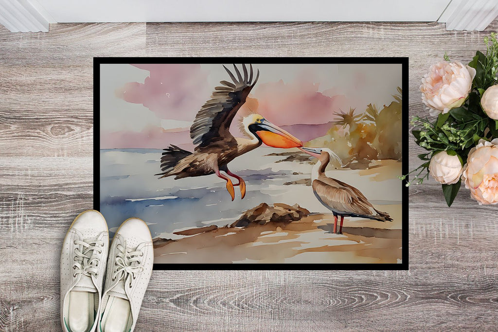 Pelican Artwork Doormat for Indoor or Outdoor Entryways