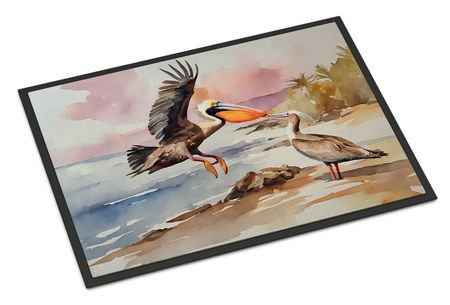 Pelican Artwork Doormat for Indoor or Outdoor Entryways