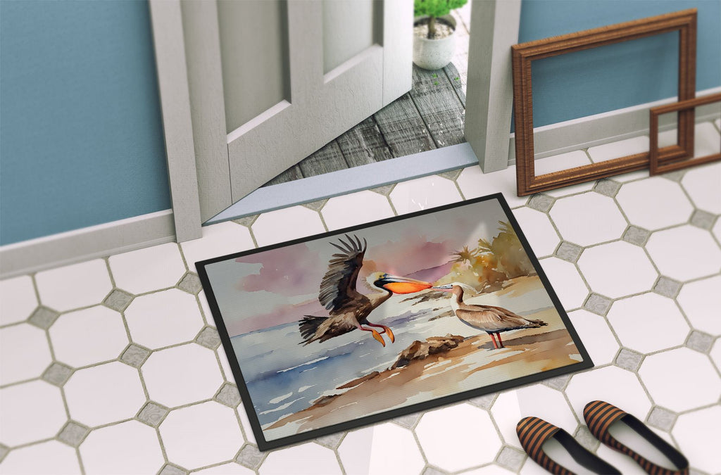 Pelican Artwork Doormat for Indoor or Outdoor Entryways