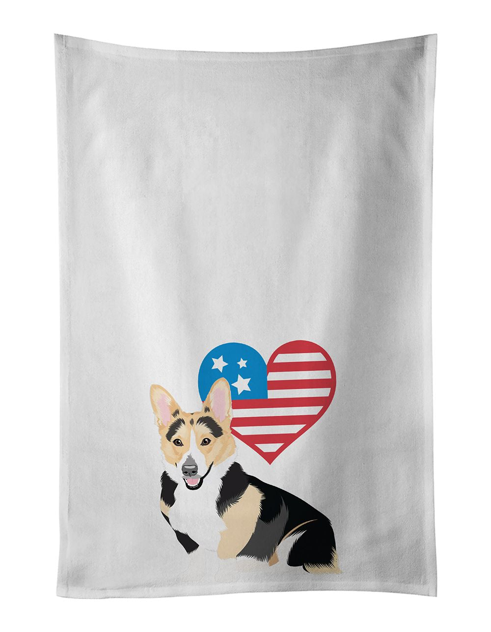 Patriotic Pembroke Welsh Corgi Kitchen Towels