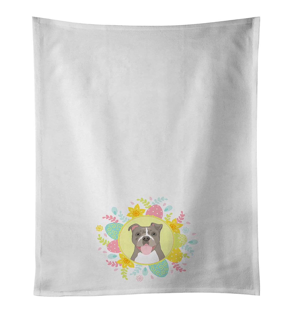 Pit Bull Blue Easter Kitchen Towel Set