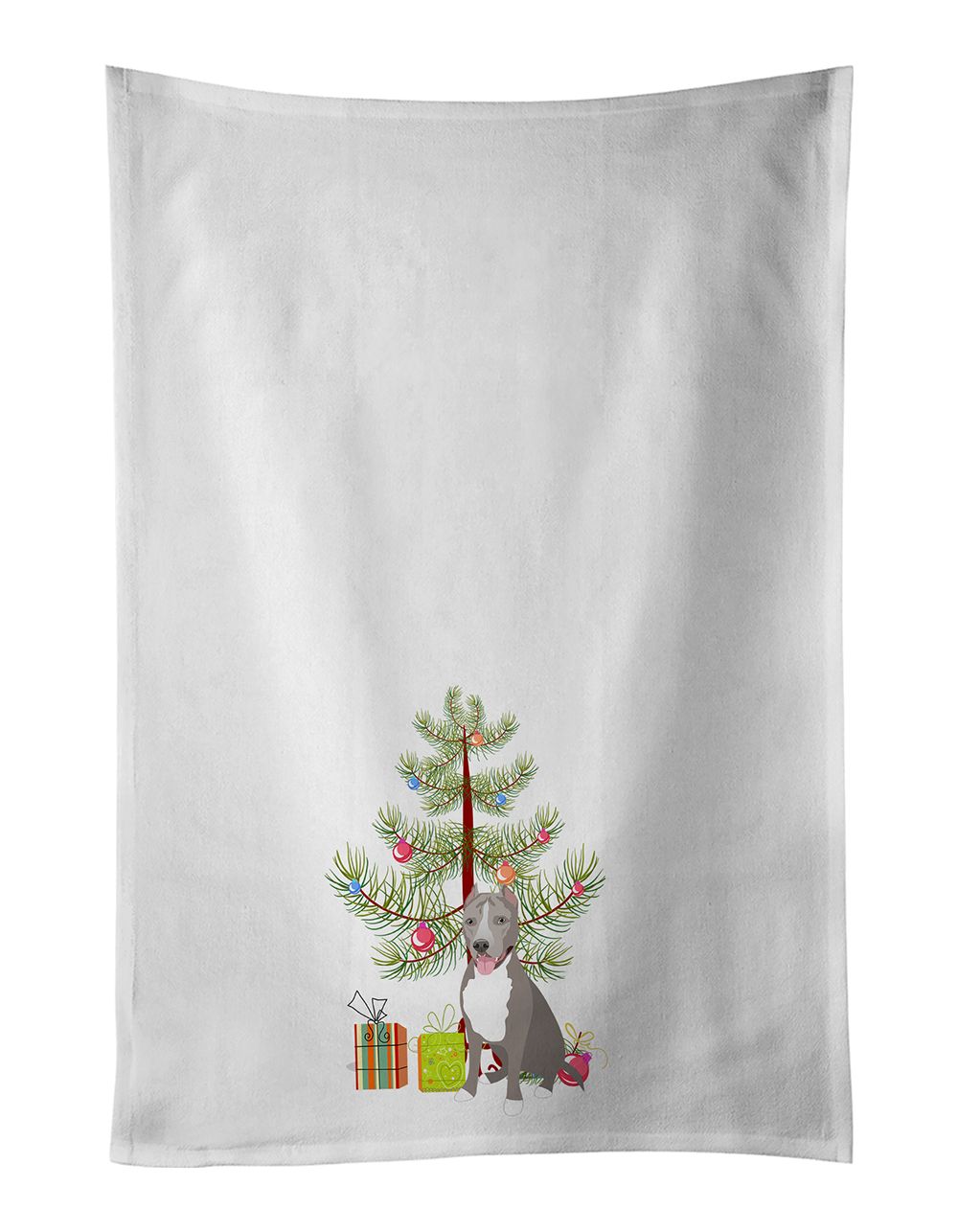 Pit Bull Christmas Tree Kitchen Towel Set